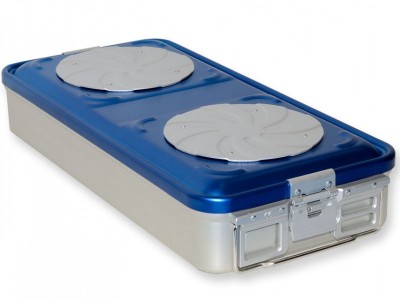 Casoleta sterilizare din aluminiu cu 4 valve -580x280 mm