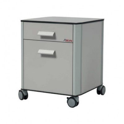 Noptiera mobila din HPL si aluminiu, 1 setar mic + 1 sertar mare glisante silentioase model STARK BSC