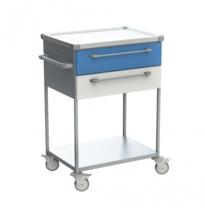 Masa de tratament cu 2 sertare, gama METAL LINE ECO