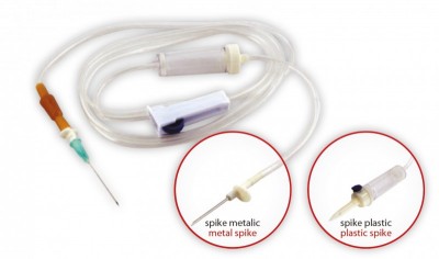 Trusa perfuzie sterila cu ac 21G si spike plastic