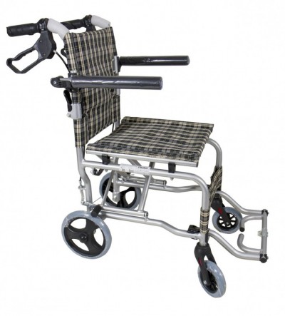 Carucior cu rotile pliabil, transport pacienti, cu antrenare manuala