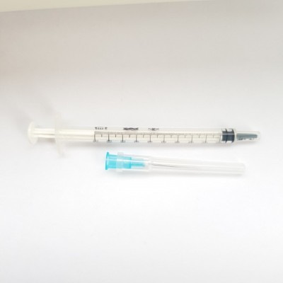 Seringa Q-Ject de 1 ml - Low Dead Space (volum nefolosit redus), cu ac 23G - 1", Luer Slip, 100 buc/cutie