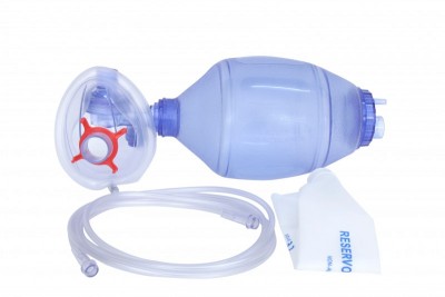 Balon de resuscitare pentru adulti, din PVC, cu tub de oxigen 200 cm, masca nr.5, capacitate rezervor 1650ml