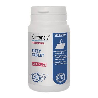 KLINTENSIV Fizzy Tablet – Dezinfectant clorigen, 40 tablete