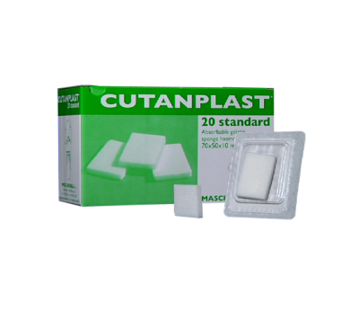 CUTANPLAST®Sterile burete hemostatic 70x50x10mm. din gelatina de unica folosinta x 20 buc.