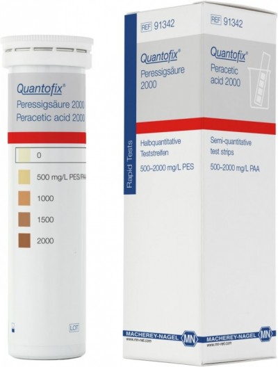 Test rapid QUANTOFIX Peracetic Acid 2000 (tub cu 100 teste) - STOC