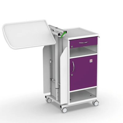 Noptieră Medicală NS-21 | Masă Integrată | Sertar și Dulap