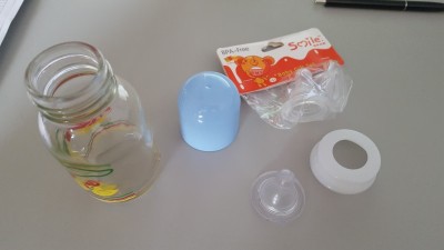 Sticle Biberon cu tetina si capac 125 ml