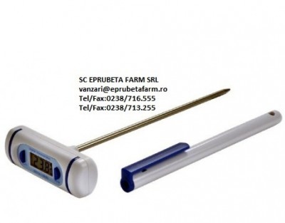 Termometru digital cu sonda de otel inox - 49.9 ˚C + 149.9 ˚C
