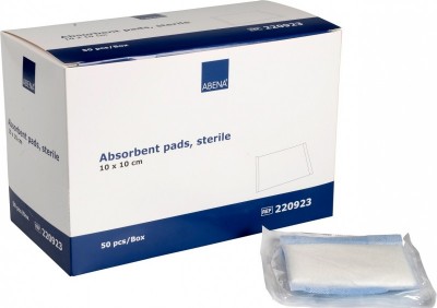 Comprese sterile absorbante din celuloza - 10 cm x 10 cm - 50 buc