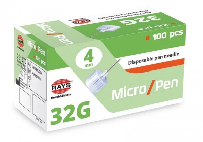 Ac tip PEN pentru insulina - 32G x 4 mm - 100 buc