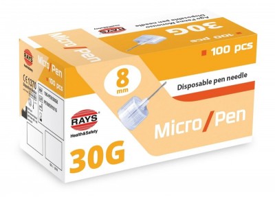 Ac tip PEN pentru insulina - 30G x 8 mm - 100 buc
