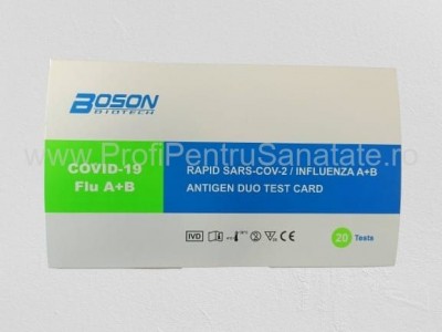 BOSON-Test COMBO pentru depistarea virusilor SARS COV-2 si Influentza A & B-20 teste/kit