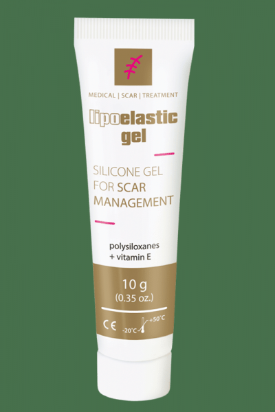 Gel pentru tratamentul cicatricilor din silicon cu vitamina E, 10g, Lipoelastic
