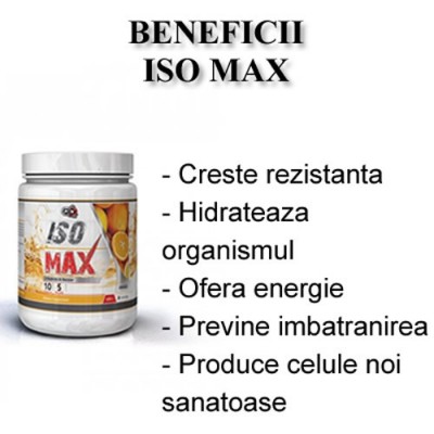 ISO Max, sursa de energie rapida si de durata, pentru a preveni deshidratarea, 400 gr