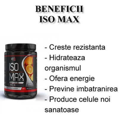 ISO Max, sursa de energie rapida si de durata, pentru a preveni deshidratarea, 800 gr