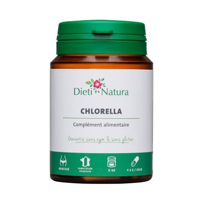 Chlorella, benefic impotriva oboselii, sursa de nutrienti esentiali, cure de detoxifiere si relaxare (60 capsule)