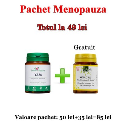 Pachet Menopauza-YAM 200 capsule + Gratuit Luminita serii 60 capsule