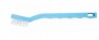 Perie de curatare cu peri sintetici, cu maner din plastic, culoare: albastru, lungime totala: 18,0 cm, cap perie: 4,0 cm, lungime tepi: 1,5 cm