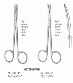 Foarfeca METZENBAUM, dreapta, boanta/boanta, 14.5