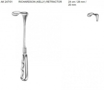 Retractor RICHARDSON 28X20 MM 24,0 CM