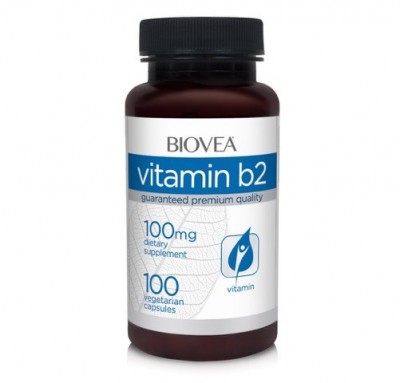 VITAMINA B2, 100 Mg, 100 Capsule, (5882% Doza Zilnica Recomandata)