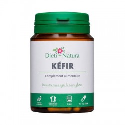 Kefir, 60 capsule, contine probiotice, ajuta digestia, reface flora intestinala