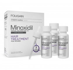 FOLIGAIN MINOXIDIL 2% Tratament pentru regenerarea parului pentru femei, 3 luni tratament