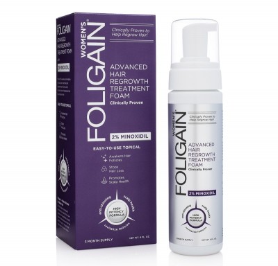 FOLIGAIN MINOXIDIL 2% Spuma regenerare par pentru Femei (177ml) 3 luni tratament