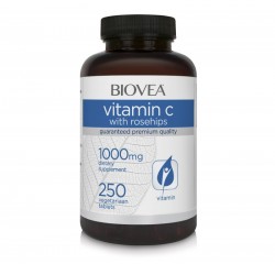 VITAMINA C cu măcese 1000 mg 250 Tablete, Antioxidant puternic, Ajută la absorbția vitaminei E, Creste imunitatea
