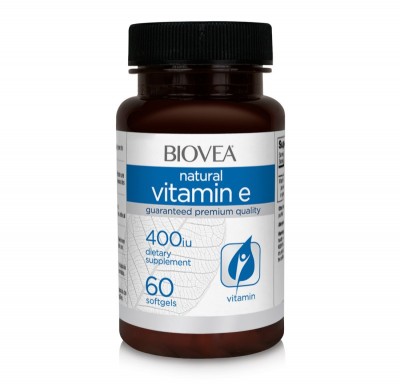 Vitamina E 400 IU 60 gelule, Antioxidant puternic, Ajută la formarea de globule roșii, Sprijină o creștere sănătoasă a pielii și a părului