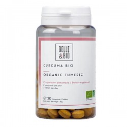 Curcuma Bio 120 capsule, anti inflamator, tratament impotriva depresiei, scade inflamatia la nivelul articulatiilor, curata arterele de depunerile de colesterol