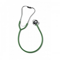 Stetoscop Erkaphon, piesa de ascultare dubla, cromat, tubulatura in forma de Y, verde lime