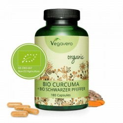 Curcuma + Ardei Negru Organic 180 Capsule, impotriva depresiei, scade inflamatia, scade inflamatia la nivelul articulatiilor