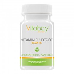 Vitamina D3 - 20.000 UI - 10.000% Doza zilnica, 360 Tablete, Vitamina D3 super concentrata