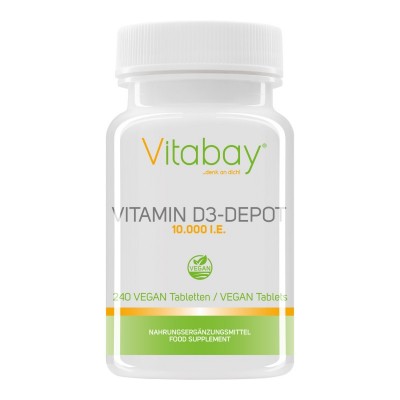Vitamina D3 - 10.000 UI - 240 Tablete, Doza zilnica 5.000%