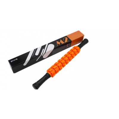 Roller masaj stick cu 9 role zimtate portocalii (cod R123-1)