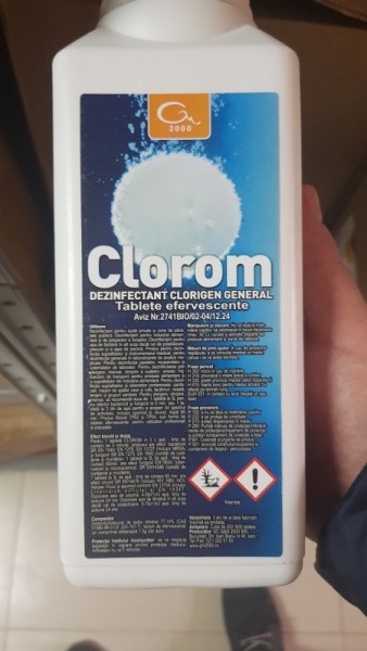 DEZINFECTANT Tablete de CLOROM / Dezinfectant solid clorigen de uz general - Flacon * 200 tablete - AVIZAT MS BIOCIDE