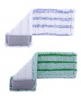Mop plat microfibra si poliamida cu buzunare PVC verde 40 cm