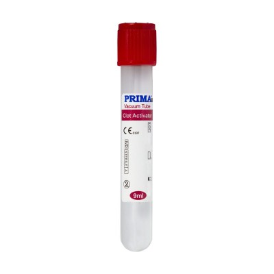 Microtainer biochimie PRIMA, rosu, 9 ml, steril, 100 bucati/ set