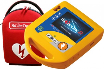 Defibrilator semi-automat SAVER ONE AS D, cu monitor si ECG cu meniu in limba romana