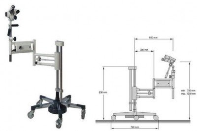 Stativ Balance-o-matic Leisegang - montare baza mobilă cu cinci roţi