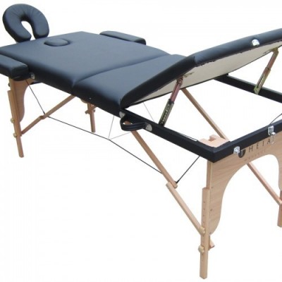 Canapea de masaj pliabil din lemn cu o sectiune rabatabila