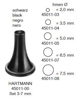 Specul auricular Hartmann, negru mat