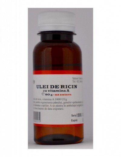 Ulei de ricin cu vitamina A - 80 g