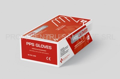 Set 100 Mănuși Latex Nepudrate PPS Gloves, set 100 buc/cutie, Mărimea  M