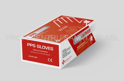 Set 100 Mănuși Latex Nepudrate PPS Gloves, set 100 buc/cutie, Mărimea  L