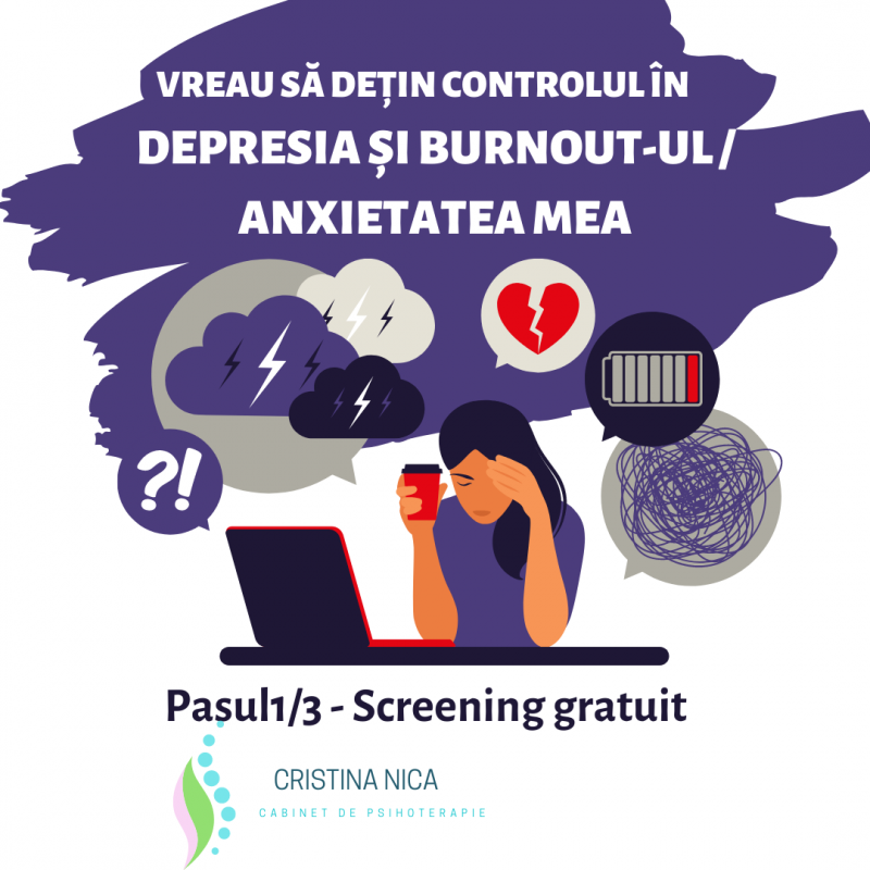 Screening gratuit depresie/burnout și anxietate