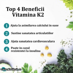 Vitamina K2 - MK7 Natto - 100 mcg - 120 Comprimate