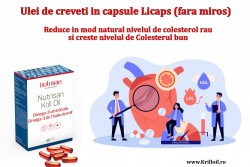 Ulei de Krill Oil 60 de Capsule, Reduce colesterolul marit